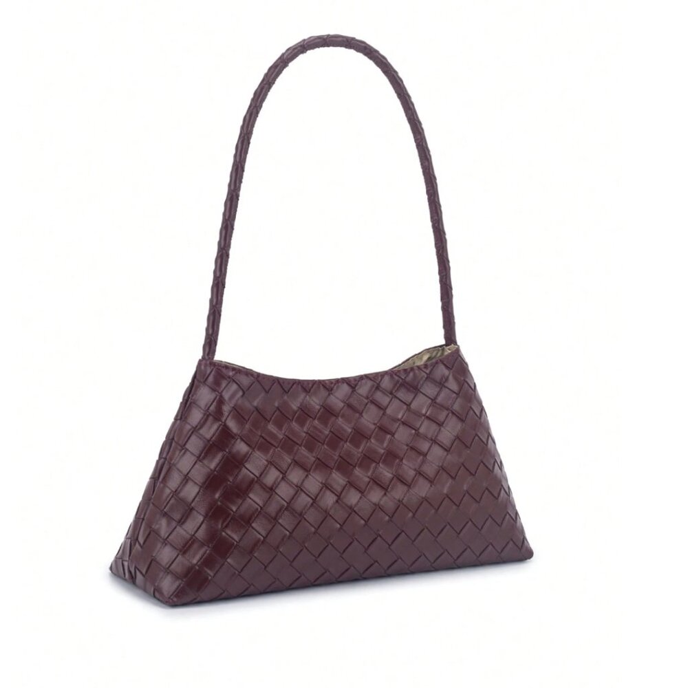Dark Brown Woven Shoulder Bag - Picture 2 of 8